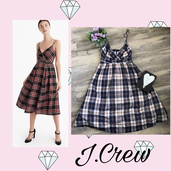 J. Crew Dresses & Skirts - J. Crew A-Line Cotton Plaid Dress